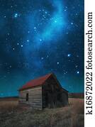 Barn and night sky Barn and night sky