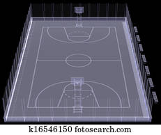 Basketball court. X-ray Basketball court. X-ray