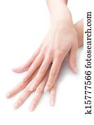 beautiful nails in crossed hands beautiful nails in crossed hands