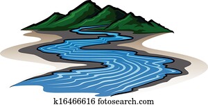 bergwelt, und, fluss bergwelt, und, fluss
