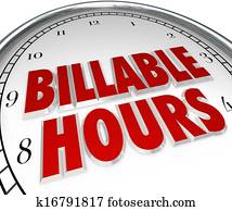 Billable Hours Time Keeping Clock Words Background Billable Hours Time Keeping Clock Words Background
