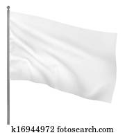 Blank white flag Blank white flag