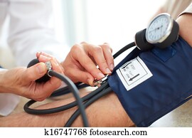 Blood pressure measuring.