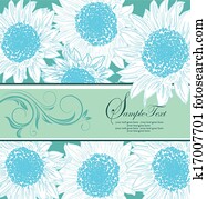 blue floral card blue floral card