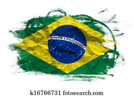 Brasil flag over grunge texture Brasil flag over grunge texture