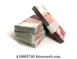 British One Hundred Pound Notes Bundles