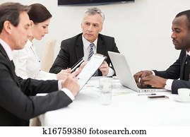 Business group brainstorming Business group brainstorming