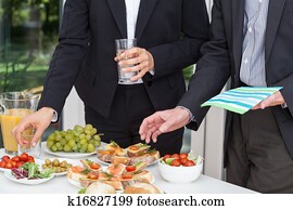 Business party on the open air