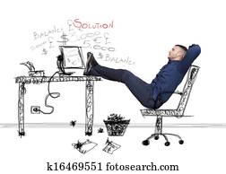 businessman relaxing