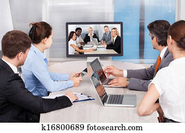 businesspeople, anschauen computerbildschirm