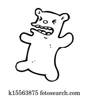 angry teddy bear logo