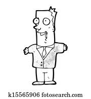 cartoon happy businessman