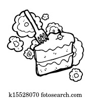 Cake slice Stock Illustration | jba0125 | Fotosearch