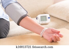 checking blood pressure at home