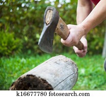 Chopping firewood