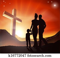 Christian Family Concept Christian Family Concept