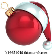 Christmas ball Santa Claus hat Xmas Christmas ball Santa Claus hat Xmas