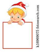Christmas frame with elf Christmas frame with elf