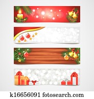 Christmas holidays vector banners set Christmas holidays vector banners set