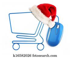 Christmas online shopping concept. Christmas online shopping concept.