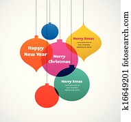 Christmas ornaments - colorful background Christmas ornaments - colorful background