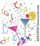 cocktails, in, neue jahre cocktails, in, neue jahre