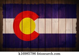 Colorado Flag on Wood Colorado Flag on Wood