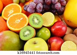 Composition with variety of fruits