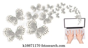 concept of successful butterfly