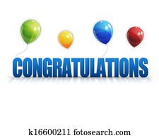 Congratulations Balloons 3D Background Congratulations Balloons 3D Background