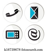 Contact web and internet icons Contact web and internet icons