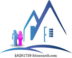 Couple with a new house logo