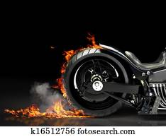 Custom motorcycle burnout Custom motorcycle burnout