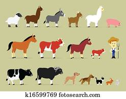 Cute Cartoon Farm Characters Cute Cartoon Farm Characters
