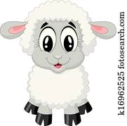 cute, sheep, caricatura