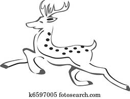 Christmas deer, vector Clipart | k4698211 | Fotosearch