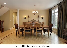 Dining room in luxury home Dining room in luxury home