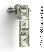 Dollars as toilet paper Dollars as toilet paper