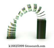 dólar australiano, transferencia