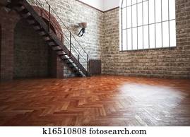 Empty room with rustic finishes Empty room with rustic finishes
