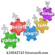 engrenagens, subir, valores, convicção, integridade, fé, virtude