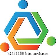 equipo, color, creativo, logotipo