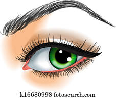 Eye make up vector illustration Eye make up vector illustration