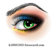 Eye make up vector illustration Eye make up vector illustration