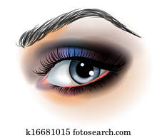 Eye make up vector illustration Eye make up vector illustration