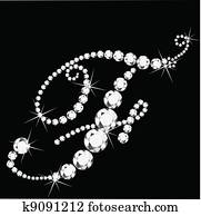 F italic letter with diamonds F italic letter with diamonds
