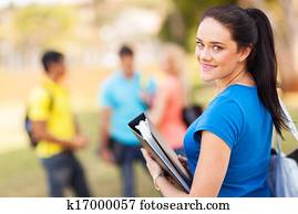 female university student outdoors female university student outdoors