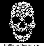 Flower skull