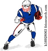 FOOTBALL PLAYER ILLUSTRATION FOOTBALL PLAYER ILLUSTRATION