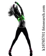 frau, trainieren, gesundheit, zumba, tanzen, silhouette frau, trainieren, gesundheit, zumba, tanzen, silhouette